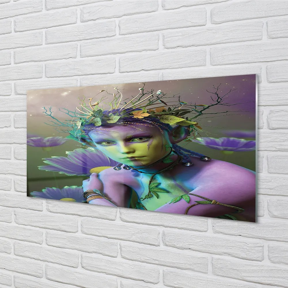 Obraz plexi Elf žene kvety 100x50 cm