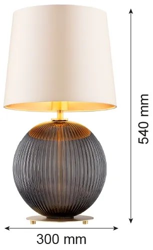 Argon 8538 - Stolná lampa HAMILTON 1xE27/15W/230V krémová/čierna