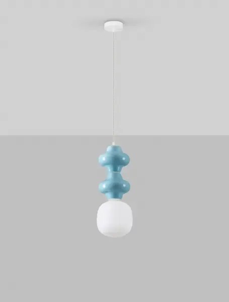 LED modro-biely moderný luster Clio 2