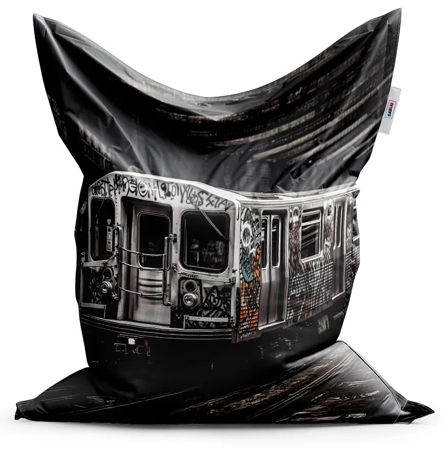 Sablio Sedací vak Mestské metro s graffiti - 150x100 cm