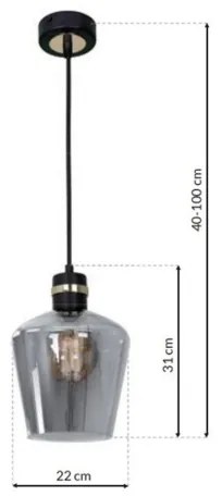 Luster na lanku RICHMOND 1xE27/60W/230V