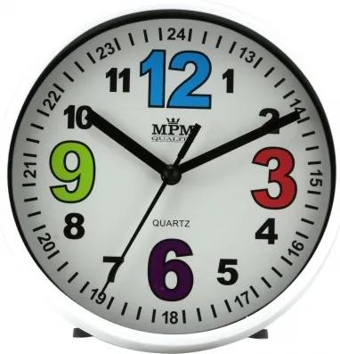 Nástenné hodiny MPM, 3685.00 - biela, 15cm