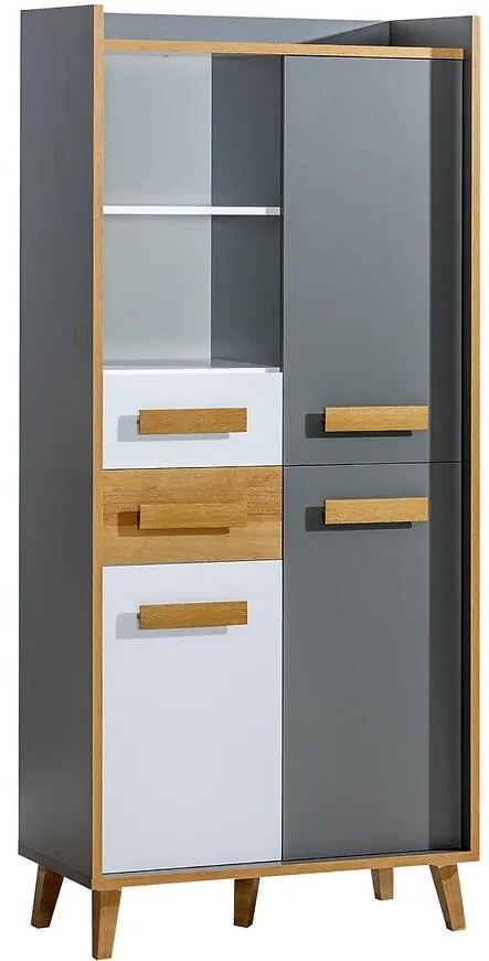 Regál  W3  Werso Riviera/Biely/Antracit