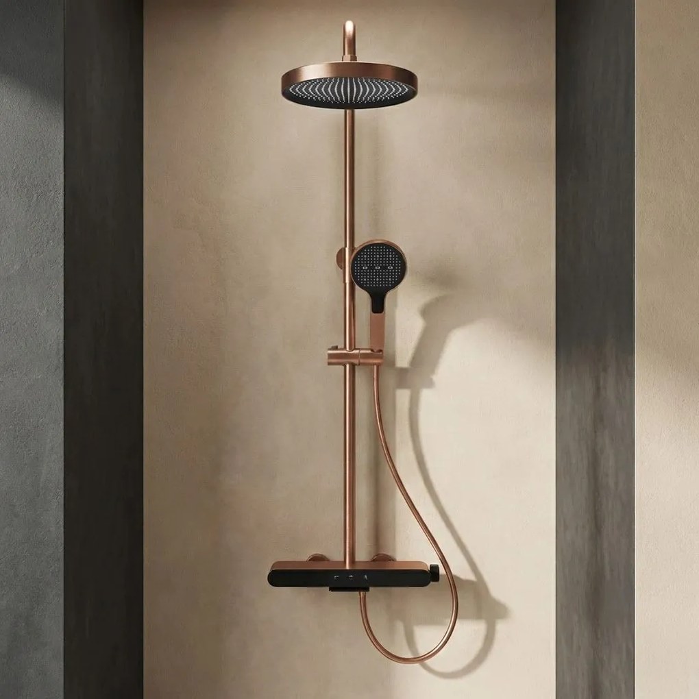 Rea Farel, sprchový set s vaňovým výtokom, medená matná, REA-P0357