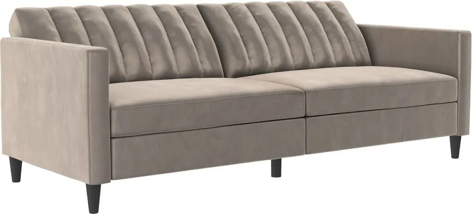 Svetlosivá zamatová pohovka 207 cm Celine – Støraa