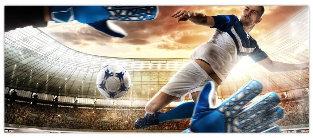 Obraz - Futbalista (120x50 cm)