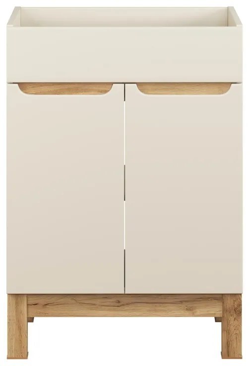 Skříňka pod umyvadlo Bali 2D 60 cm kašmír/dub wotan