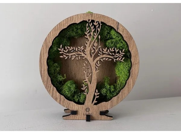 Li-Go 23622/DUB2 - Stmievateľná LED stolová dekorácia LED/12W/230V 20x22 cm dub