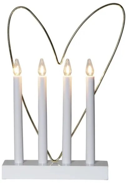 Eglo 410978 - Vianočný svietnik GLOSSY HEART 4xE10/3W/230V