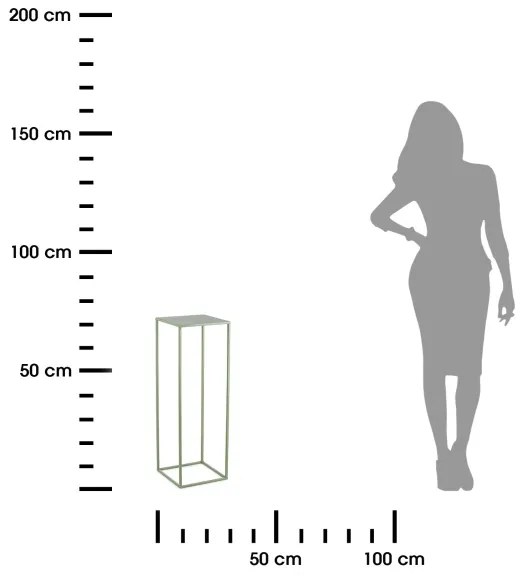 Stojan na kvety 70x24 cm tmavozelená