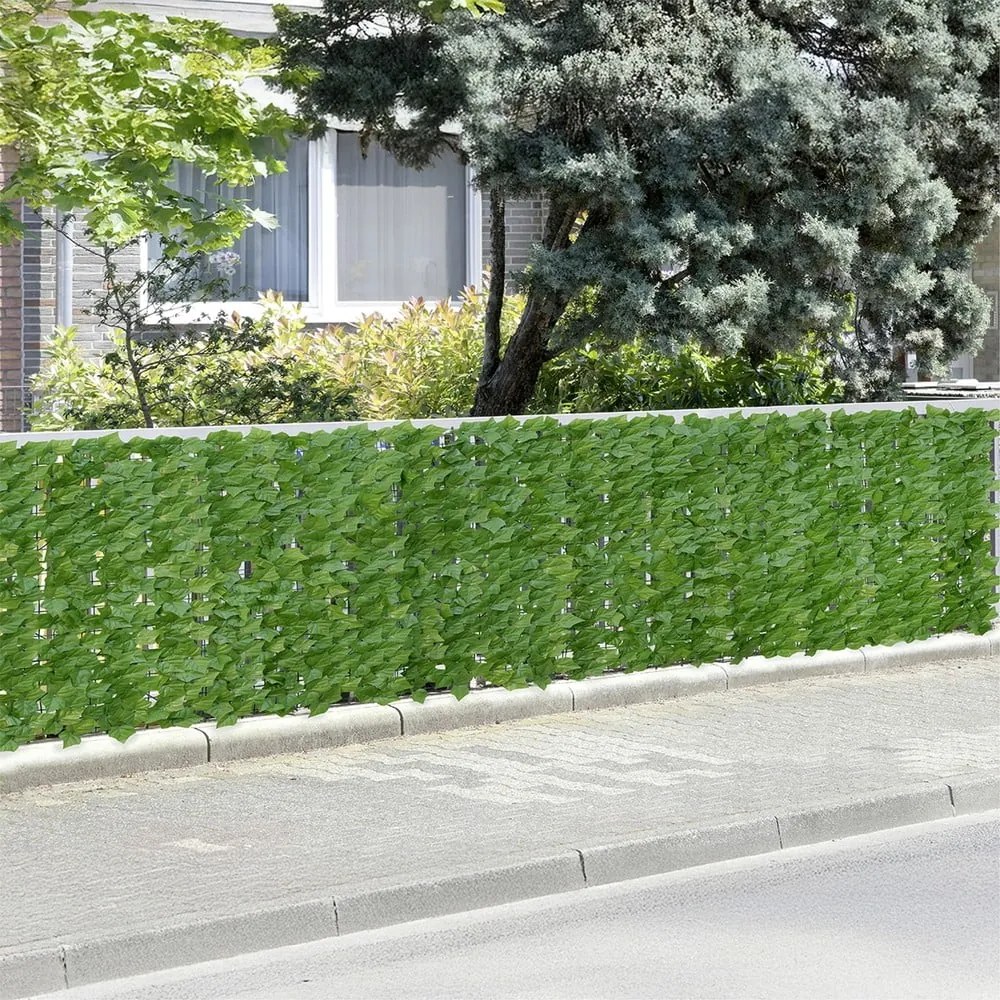 Zelená plastová balkónová zástena 100x100 cm Ivy – Maximex