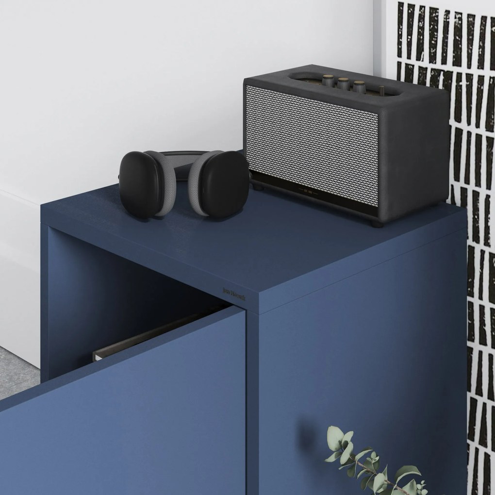 Nočný stolík MIA, 424 x 595 x 400 mm, Modern: tmavomodrá farba