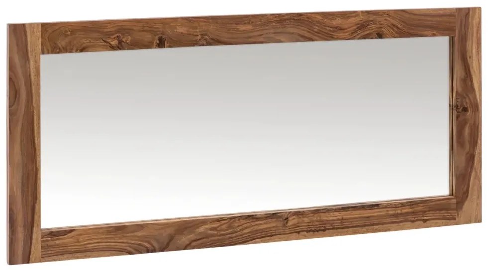 furniture-nabytek.cz - Masivní koupelnové zrcadlo Lagos z palisandru, lakované, hnědé – 130×60 cm