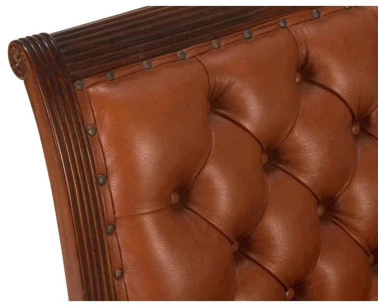 furniture-nabytek.cz - Kancelárske kreslo Cambridge II, masívna pravá koža, lakované, hnedé