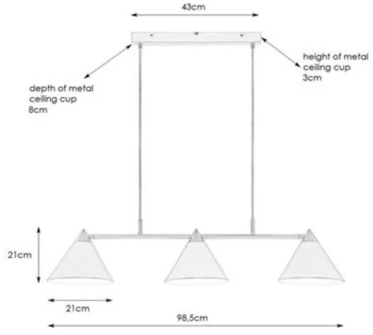 Markslöjd 108075 - Luster na lanku KLINT 3xE14/40W/230V biela
