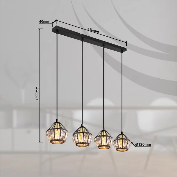 Globo 54359-4H - Luster na lanku LOIS 4xE14/40W/230V