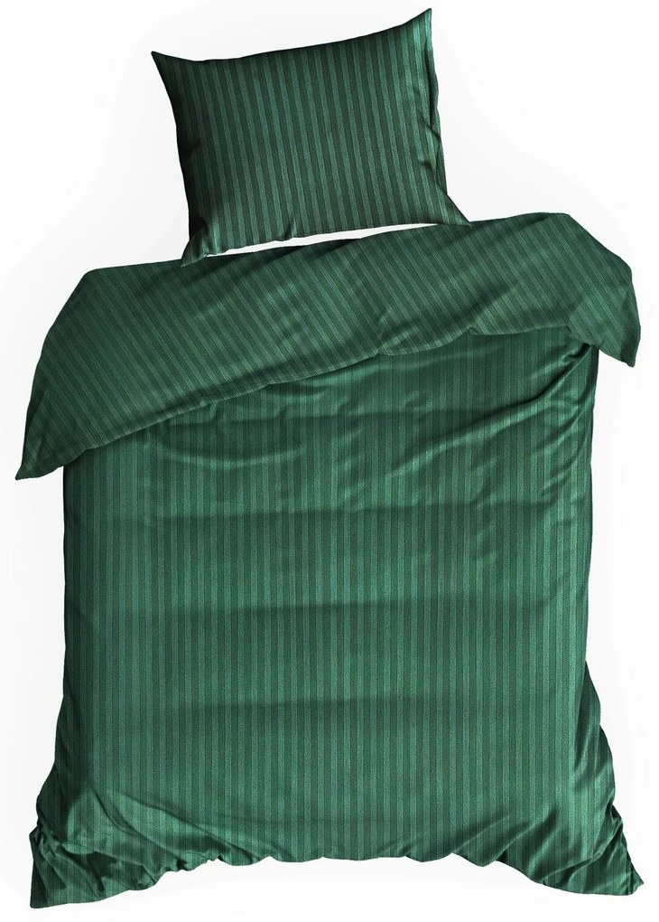 SATÉNOVÉ OBLIEČKY VERA 200X220 CM, 2 KS 70X80 CM TMAVOZELENÉ