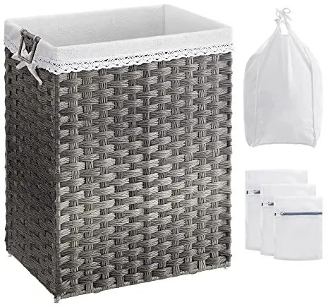 Ratanový kôš na bielizeň 90 l SONGMICS LCB390G01
