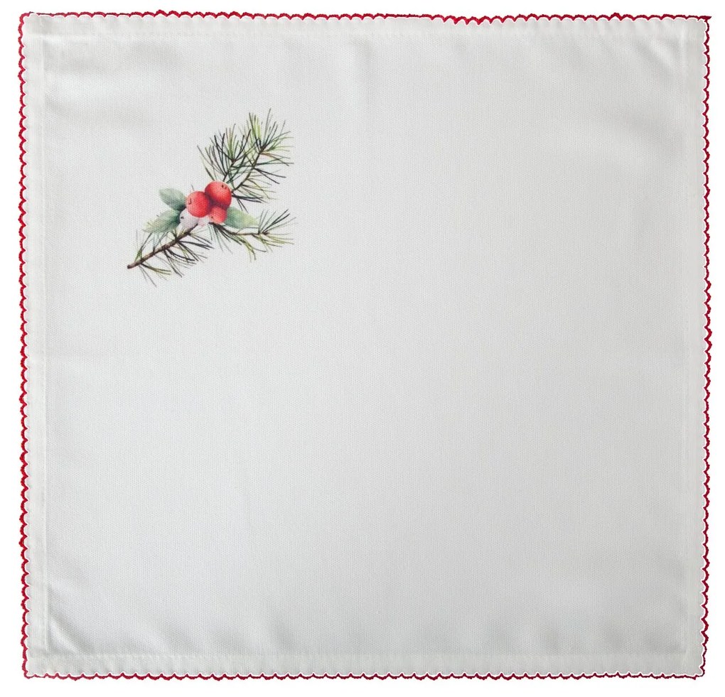 VIANOČNÉ PRESTIERANIE NA STÔL INES13 SADA 4 KS 40X40 CM VZOROVANÁ