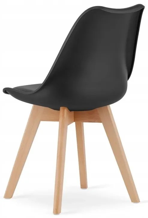 Jedálenská zostava TODI 80cm okrúhly stolový set čierny+ 4 stoličky MARK čierne