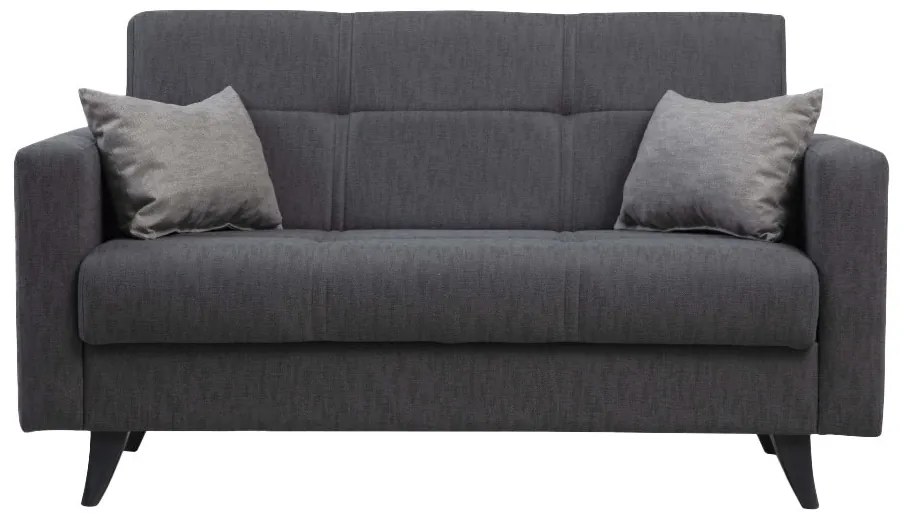 Dvojmiestna rozkladacia pohovka Polya 151 cm sivá