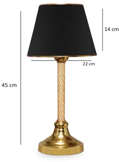 Stolná lampa AYD 1xE27/40W/230V čierna/zlatá