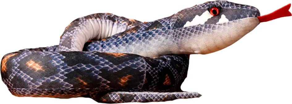 LEAN Toys Plyšový maskot Sivý had 210 cm