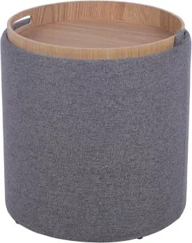 Taburet zmeniteľný na odkladací stolík Turner, stredne šedá látka%