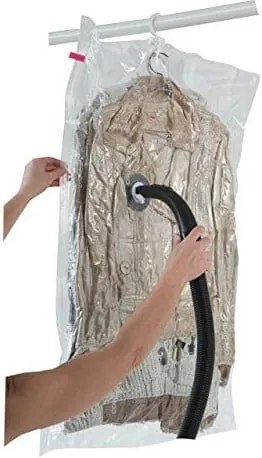 Závesný vákuový obal na šaty Compactor Espace, dĺžka 105 cm