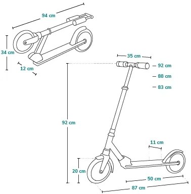 Lionelo - Detská kolobežka LUCA čierna