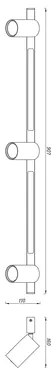 Listwa LED czarna MANNARI 5