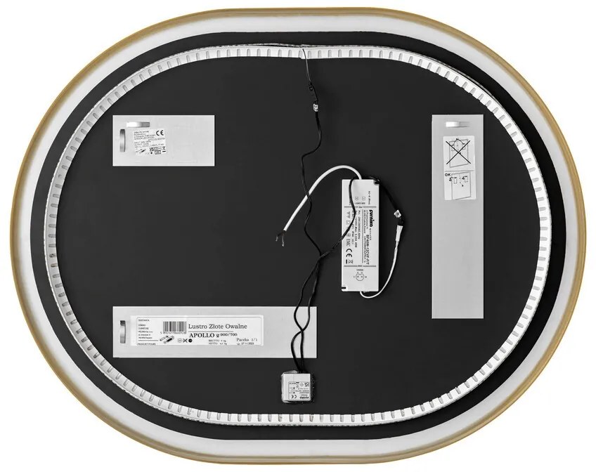 LED zrkadlo APOLLO 2 90x70 cm