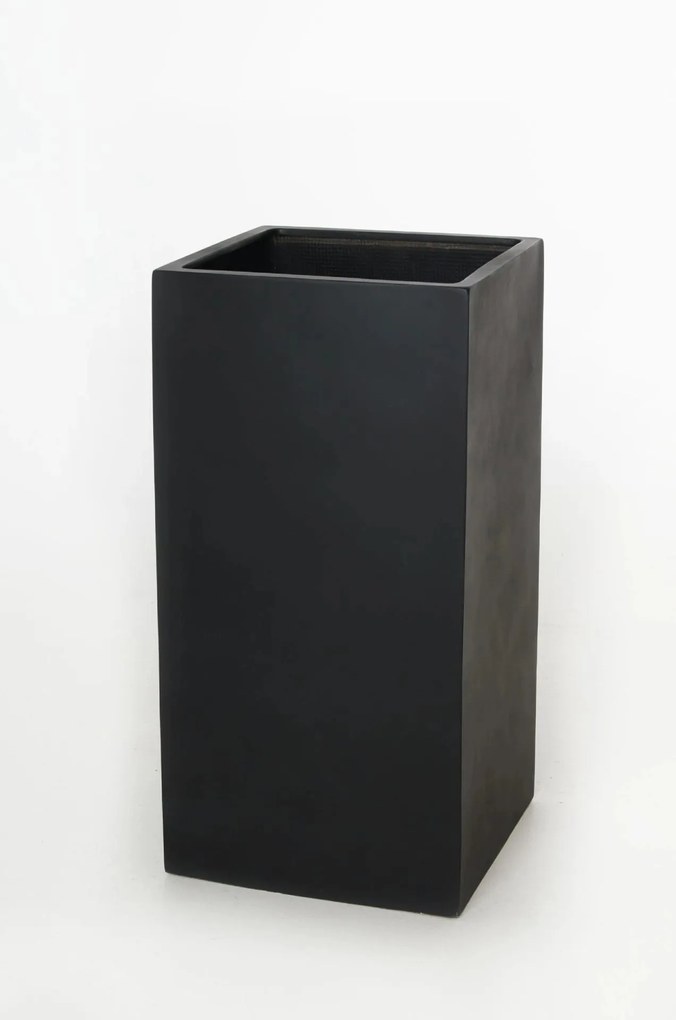 Kvetináč BLOCK, sklolaminát, výška 60 cm, antracit