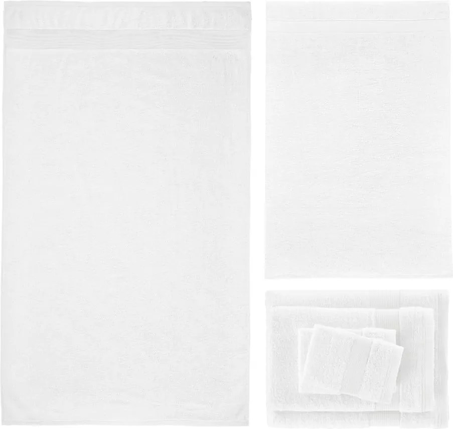 Biele froté bavlnené uteráky a osušky v súprave 6 ks Anti–Bacterial – Catherine Lansfield