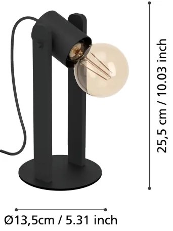 Eglo 43849 - Stolná lampa PLIMSOLL 1xE27/15W/230V