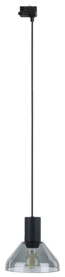 TK Lighting Luster na lanku do 3-fáz. lištov. systému NEO 1xE27/15W/230V čierna/dymová čierna TK10681