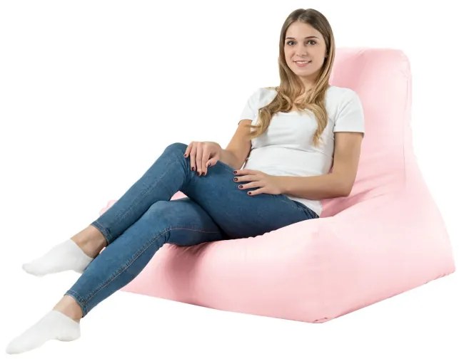 Kreslo Bali ekokoža metalické ružové