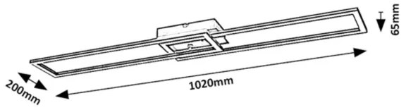 Rabalux 71004 - LED stmievateľné stropné svietidlo NEFERTUM LED/38W/230V + diaľkový ovládač