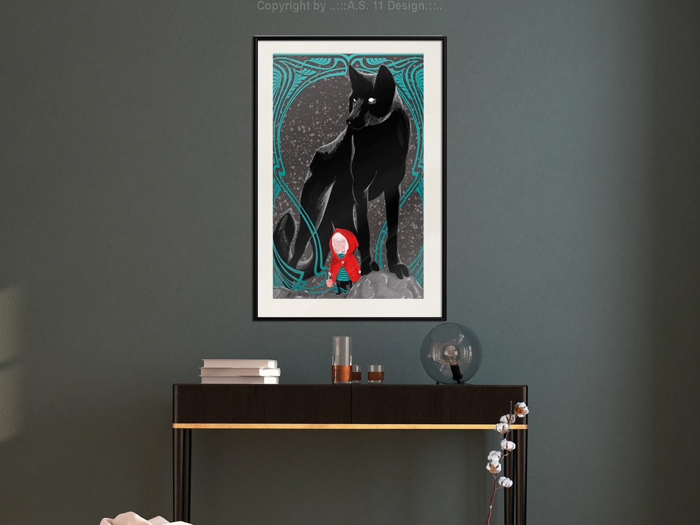 Artgeist Plagát - Red Riding Hood [Poster] Veľkosť: 30x45, Verzia: Čierny rám