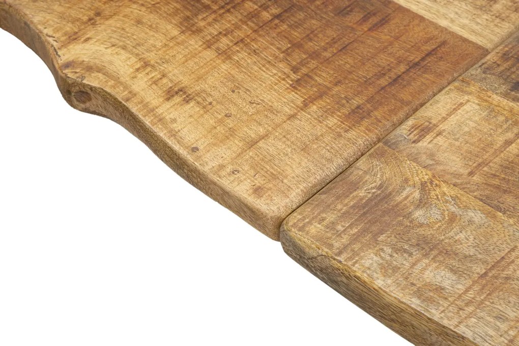 Jedálenský rozkladací stôl Edge 180/280 cm z masívu hnedý/čierny