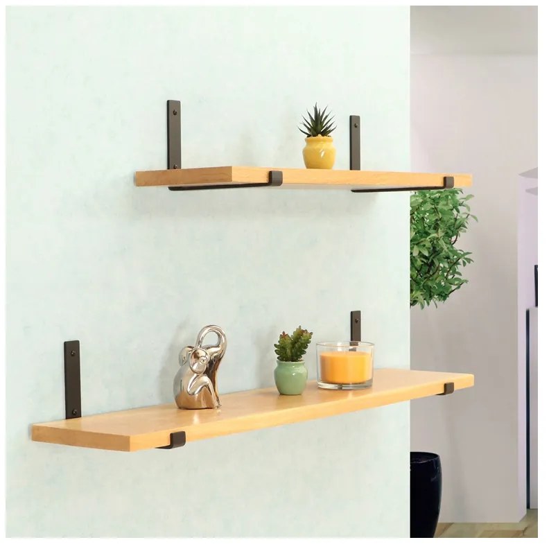 Polica na stenu s konzolou Rita 50 cm DUB