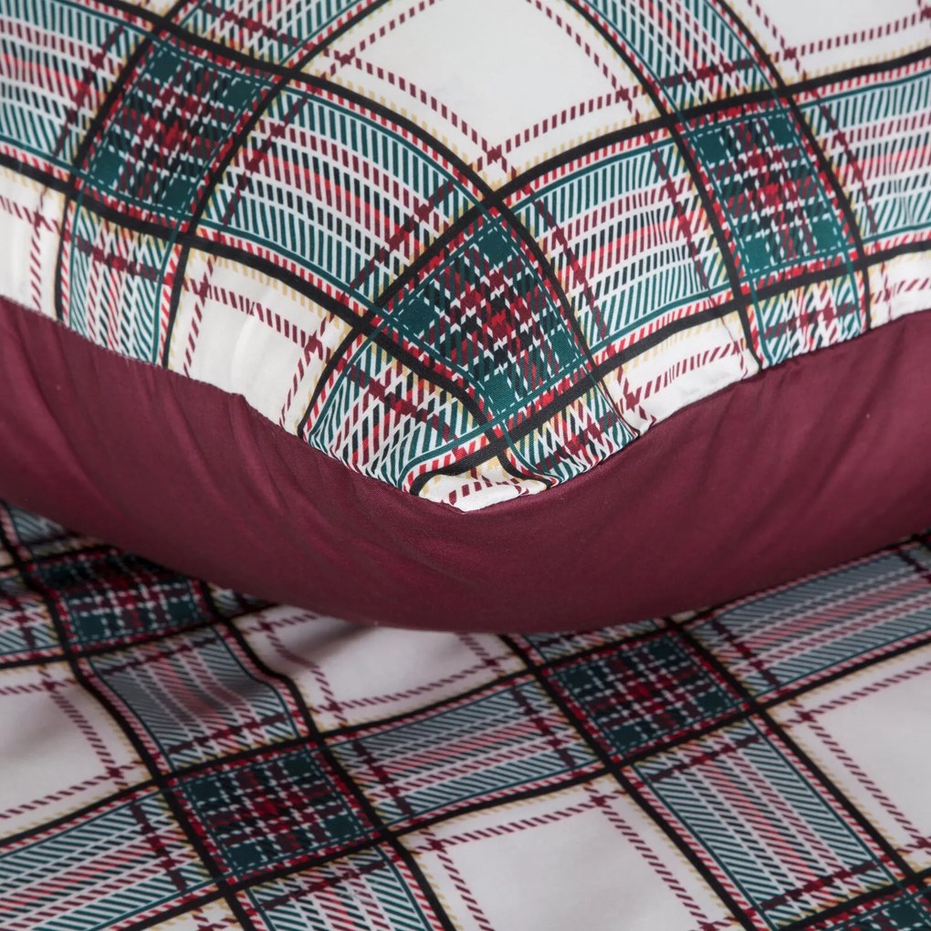VIANOČNÉ OBLIEČKY Z MIKROVLÁKNA AARON 160X200 CM, 2 KS 70X80 CM VZOROVANÉ
