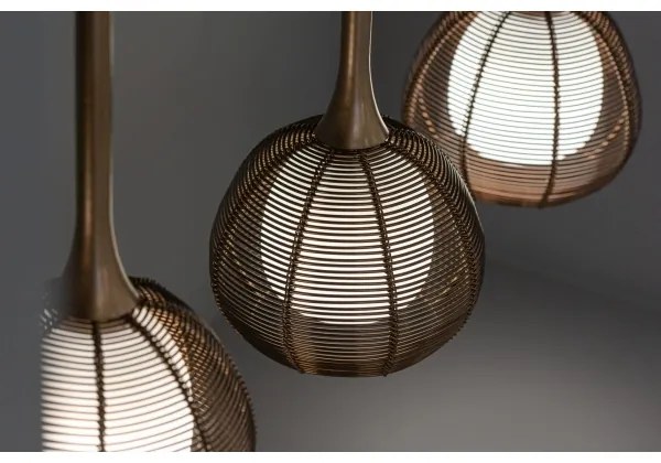 Klausen 114002 - Luster na lanku NEST 4xE14/6W/230V medená