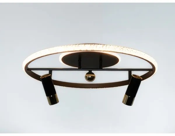 LED Stmievateľné stropné svietidlo LED/60W/230V 3000-6500K čierna +diaľkové ovládanie