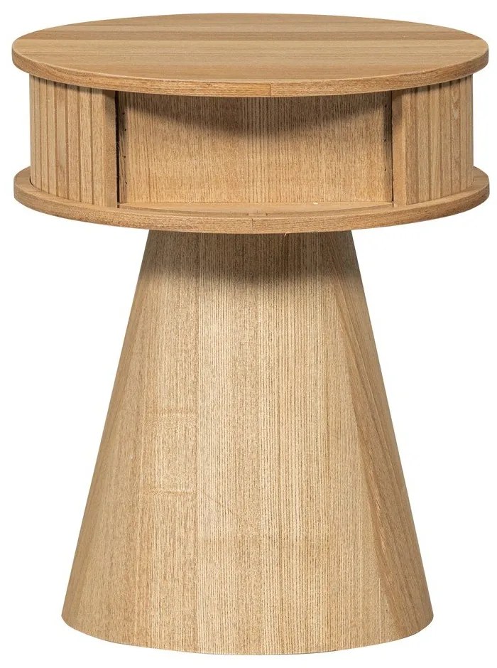 Nočný stolík v dekore borovice v prírodnej farbe Karri – WOOOD