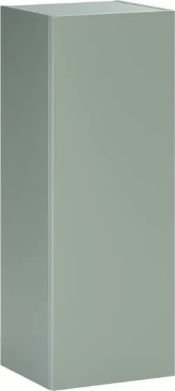 Závesná vysoká kúpeľňová skrinka Aster I 160 cm zelená/dub cremona