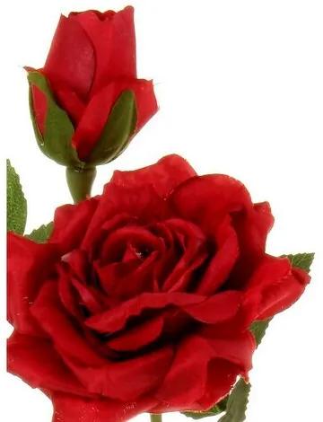 Umelá kvetina Ruža červená, 46 cm