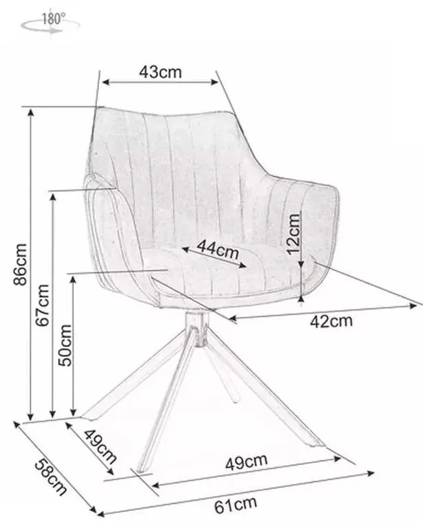 Jedálenská stolička Azalia D Velvet, béžová / dub