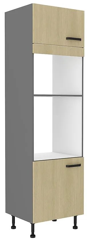 Kuchynská skrinka SCANDI jedľa/antracitová 60dpm-215 2f