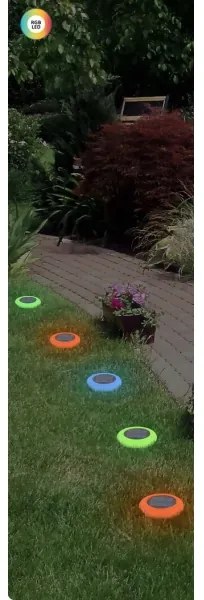 Rabalux 7069 - LED RGB solárne svietidlo HAITI LED/0,6W/3,7V IP65